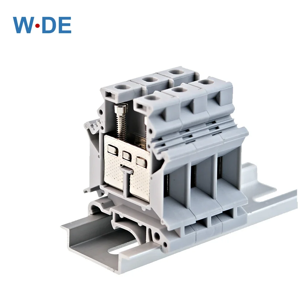 

Din Rail Terminal Blocks 10Pcs UK-16 Universal Class Connector Screw Terminal Strip Block UK16