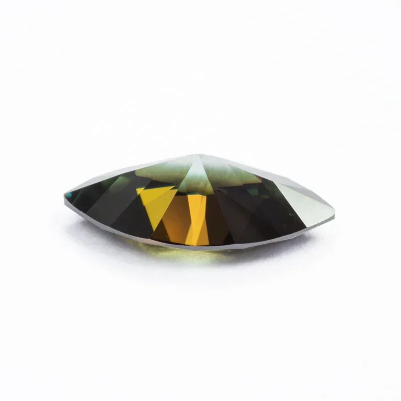 Moissanite Stone Natural Yellow Green Color Marquise Cut Advanced Charms Jewelry Rings Earrings Making with GRA Certificate