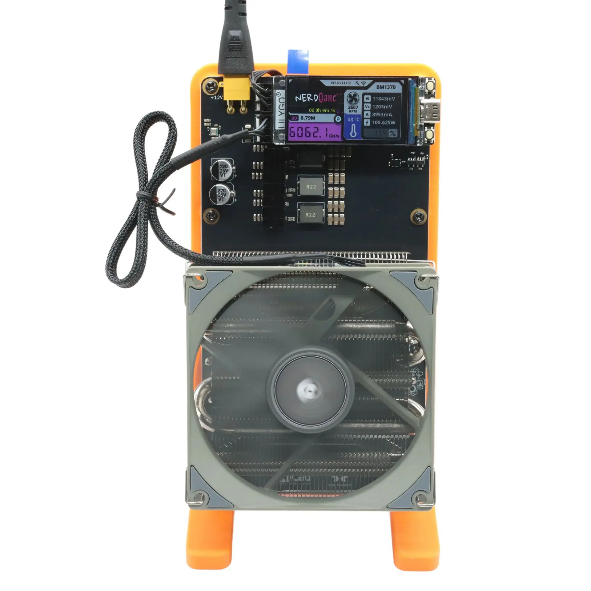 NerdQaxe ++ Rev6.1 Upgraded Dual Fan Quiet Lotto Machine