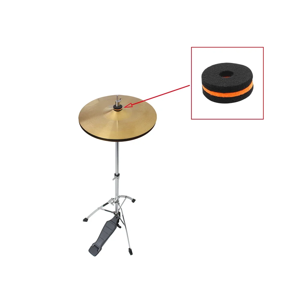 10-teiliges Trommel-Set, Becken, Filz-Pad, Trommelscheiben, Ständer, Unterlegscheibe, Pad, Schutzbecken, Percussion, Musikinstrumenten-Zubehör – Detail 4