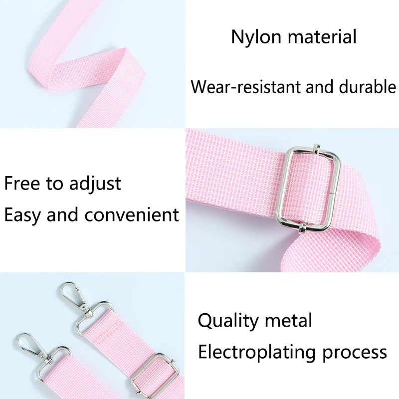 Correa de nailon para bolso de hombro ajustable para mujer, accesorios de correa para bolso de 5CM, correa de repuesto, correa ancha para bolso, correa para bolso de cadena