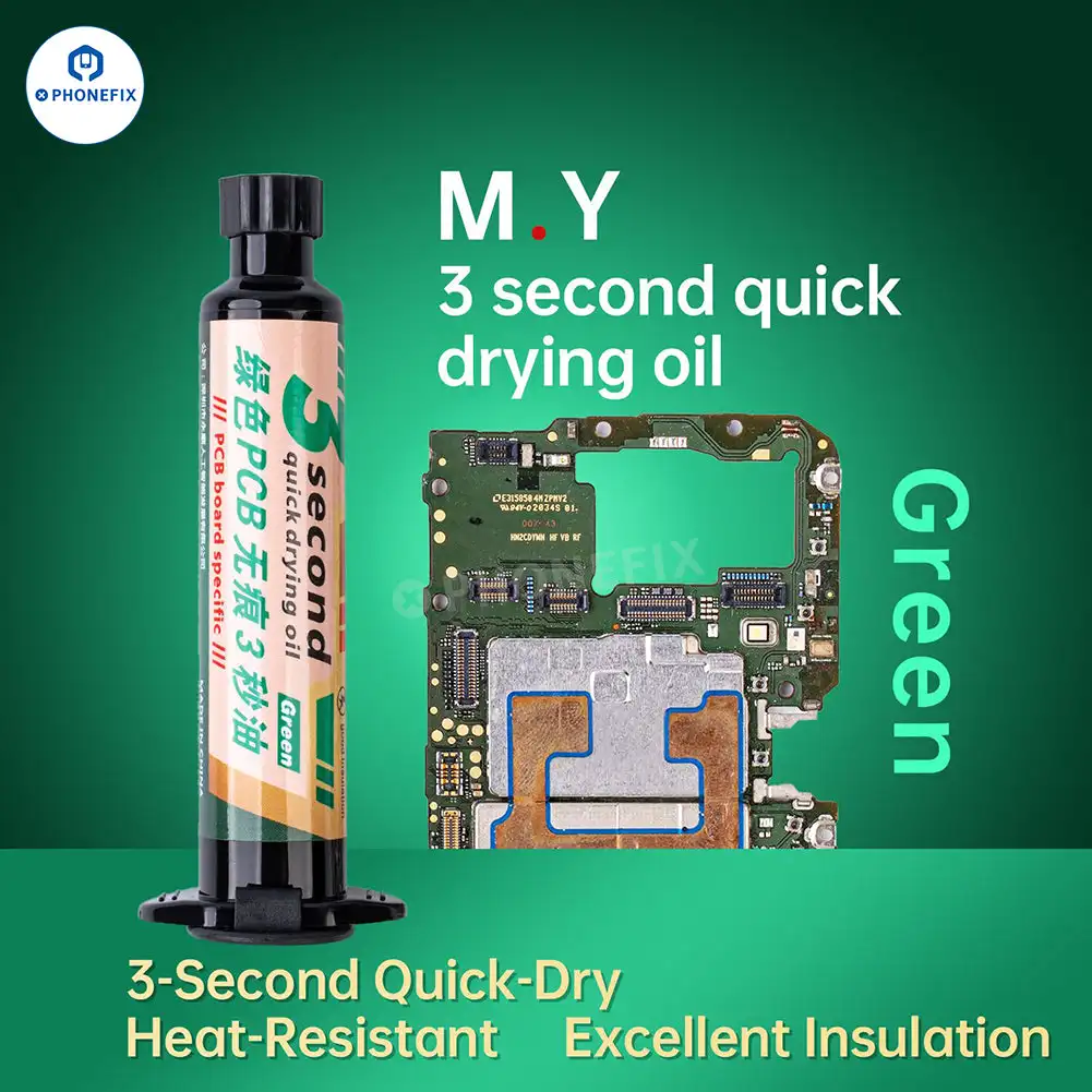 M.Y 3-Second Quick Drying Oil UV Repair Quick Curing Oil 10CC 3-type for Phone Motherboard BGA PCB Flying Wire Welding Tool