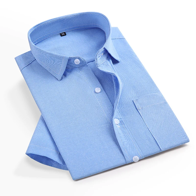 

Summer Light Blue Long Sve Ox irt Men's Busin Casual Workwear Profional Dr Code Office orm irt