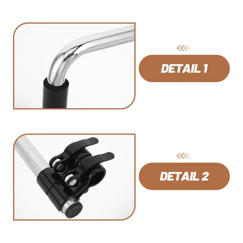 2PCS Stainless Steel Wheelchair Handle Extender Telescopic Easy Installation Push Handle Extension Universal Fit