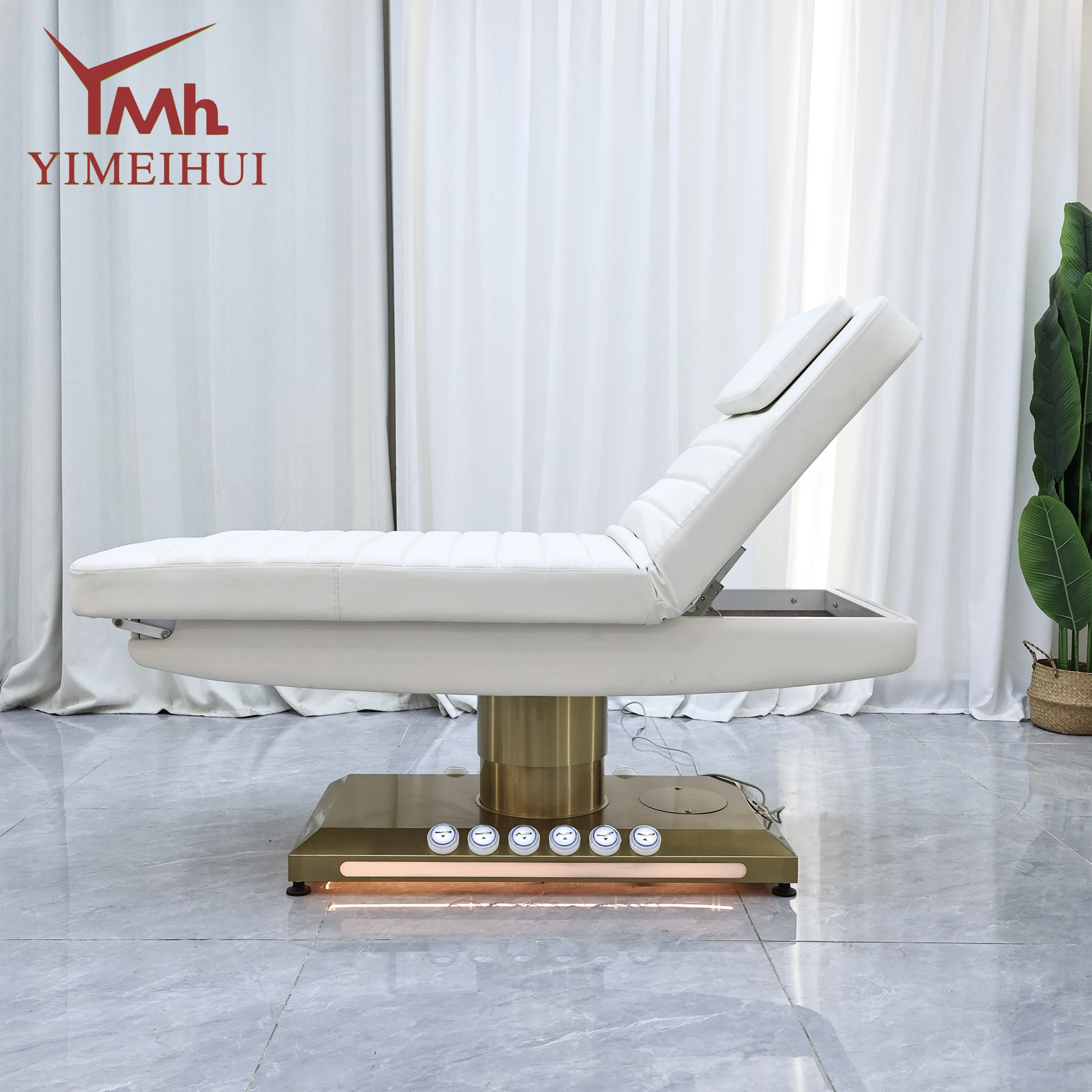 سرير تدليك كهربائي قابل للتعديل بـ 3 محركات لتجميل الرموش على الوجه لعلاج التجميل والمنتجعات الصحية في صالونات التجميل #4