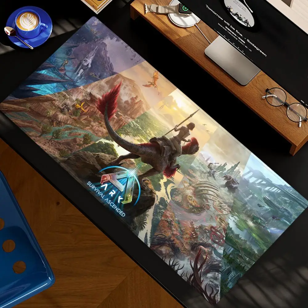 Ark Game Survival Ascended Mouse Pad MouseMat XXL ملحقات الكمبيوتر لوحة المفاتيح الكبيرة طاولة الكمبيوتر المحمول الوسادة المنتج الجديد #4
