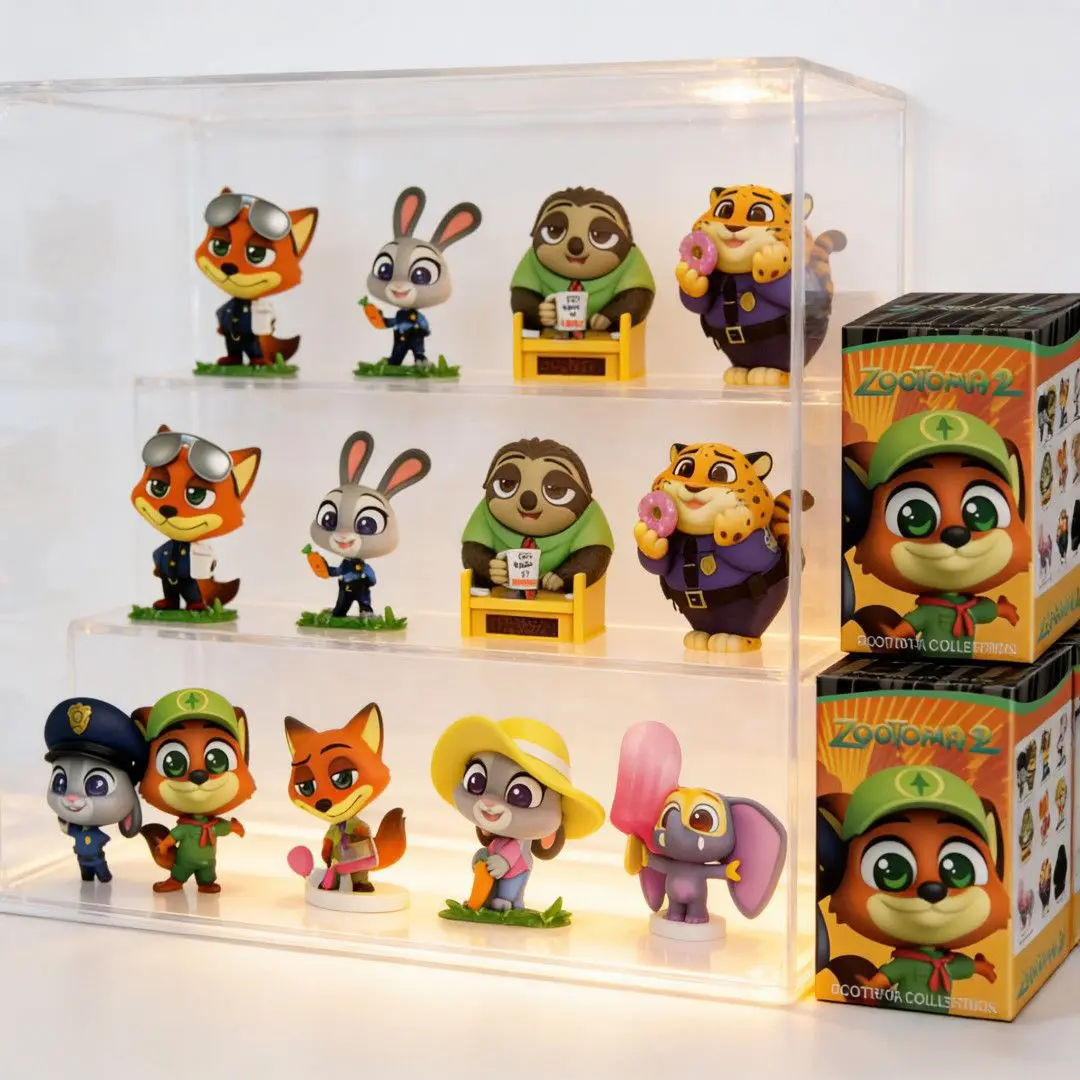 Disney Zootopia Crazy Animal Metropolitan City Blind Box Nick Judy Characters Figurine Toy Dolls Model Ornaments Surprise Gift