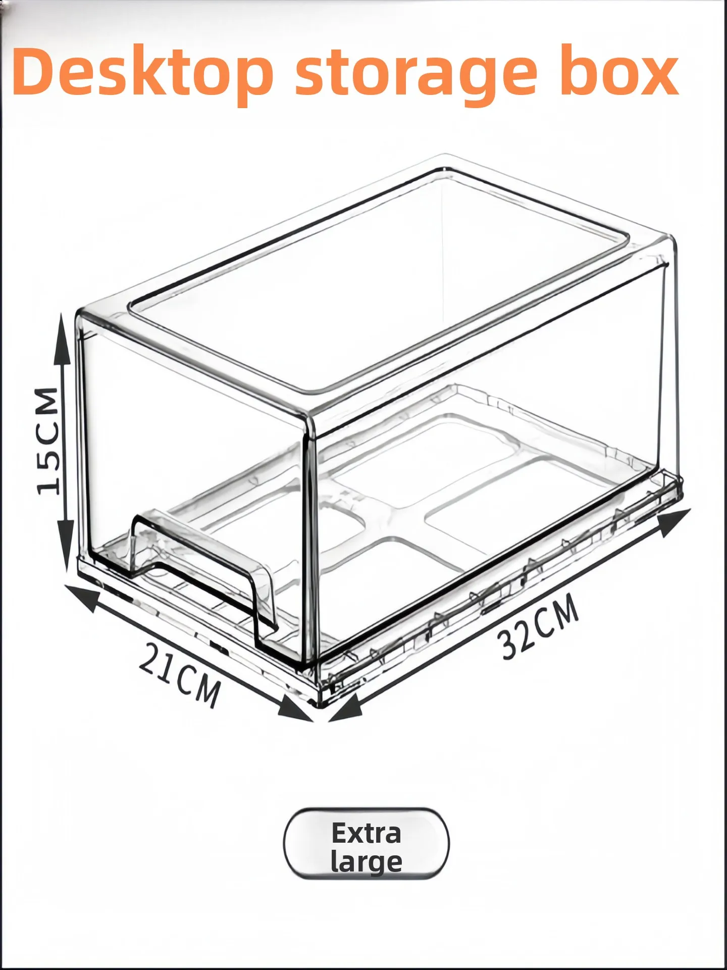 Desktop Organizer Box Transparent Plastic Cosmetic Makeup Drawers Style Large Capacity Facial Mask Storage Container