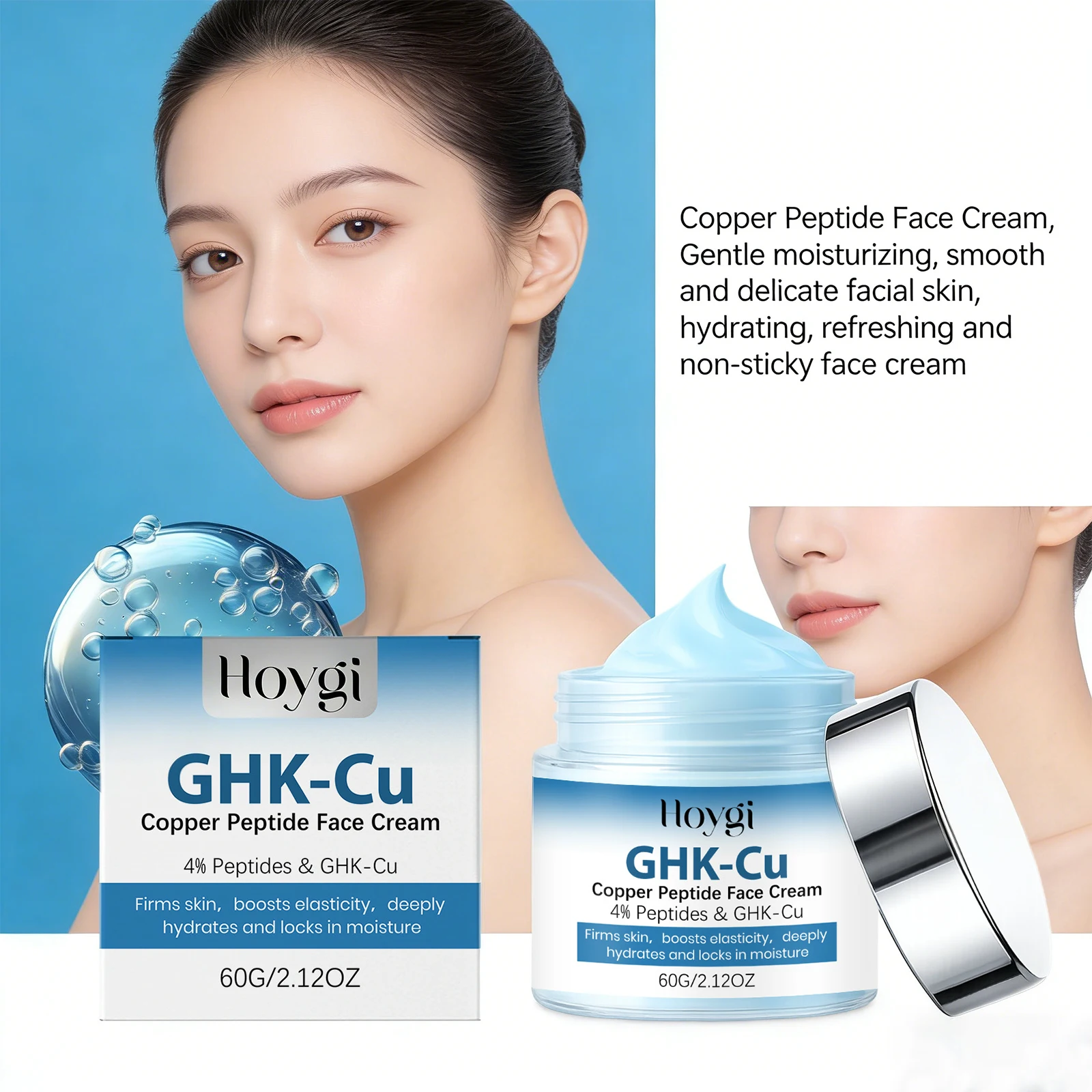 

Крем для лица с 4% пептидом меди GHK-Cu: повышает эластичность, укрепляет кожный барьер, питает и укрепляет кожу.