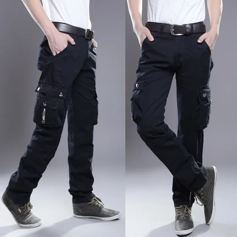 Brand Mens Military Cargo Pants Multi-pockets Baggy Men Pants Casual Trousers Overalls Army Pants Cargo Pants High Quality