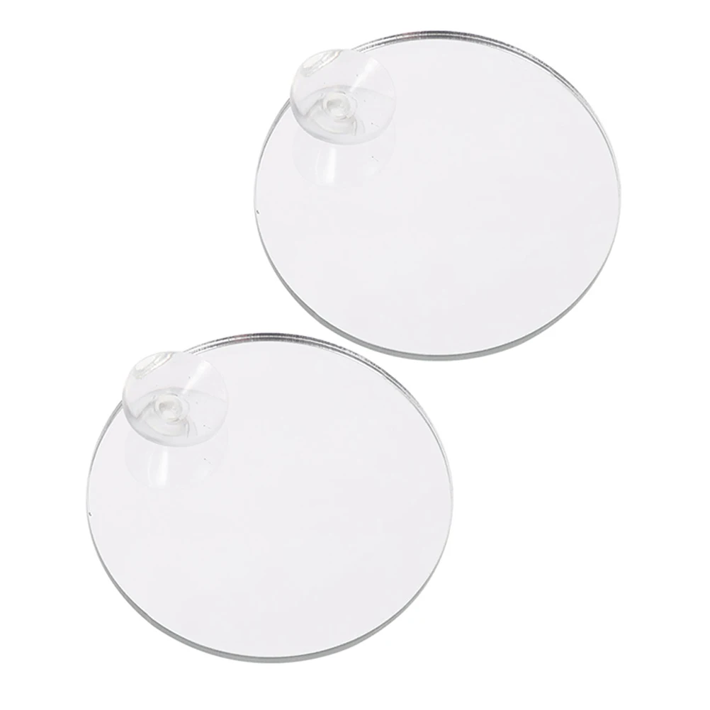

2Pcs Betta Training Mirror Dual-Sided Suction Cup for Aquarium Exercise and Enrichment 8Cm Acrylic Fish Tank Accessory Decor