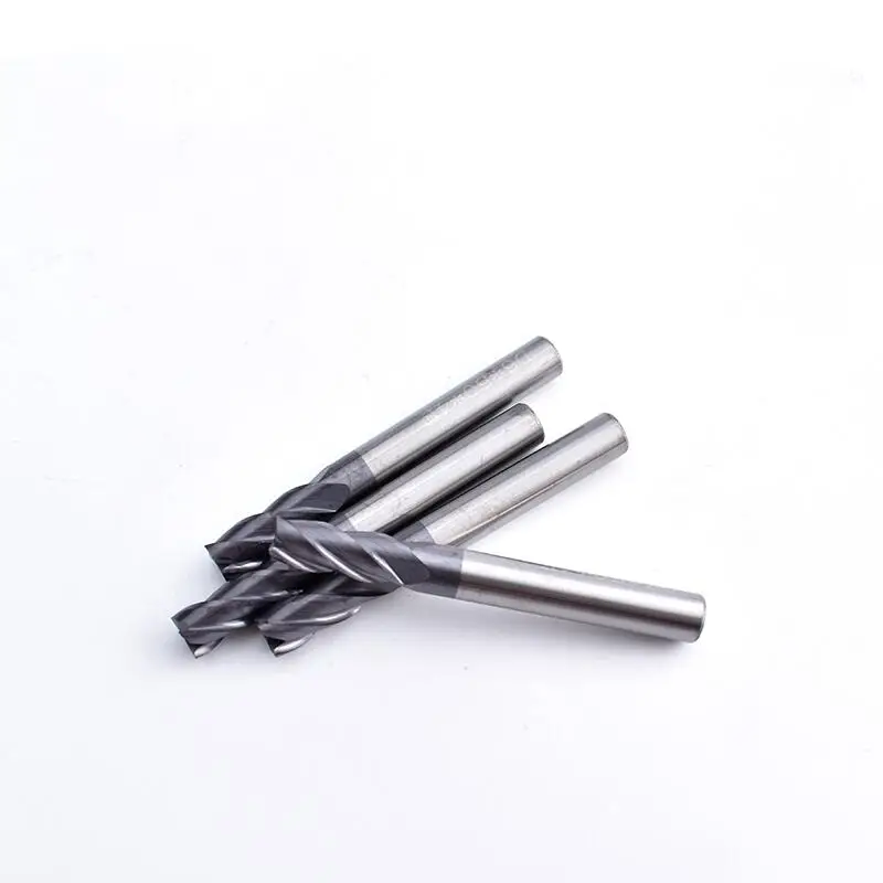 60 องศาทังสเตนคาร์ไบด์ end Mill 4 ขลุ่ย Square end Mills สําหรับสแตนเลส HRC60 1 มม.1.5 มม.2 มม.