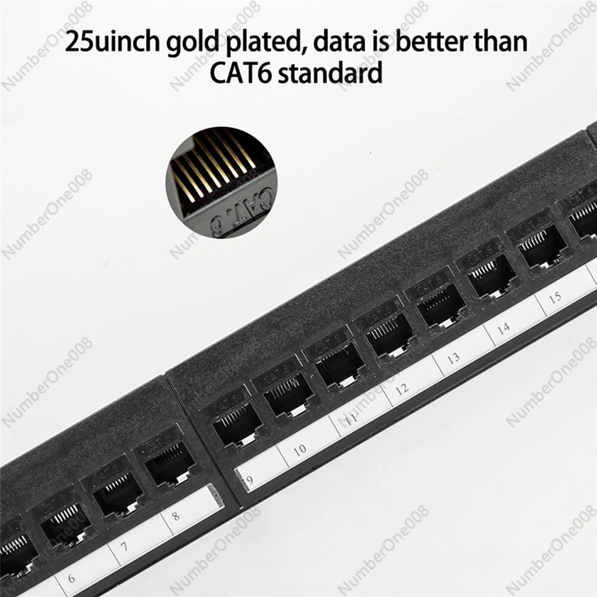 Best 19Inch 1U Cabinet Rack Pass-Through 24 Port CAT6 Patch Panel RJ45 contact port(RJ45 contact port) Modular Frame