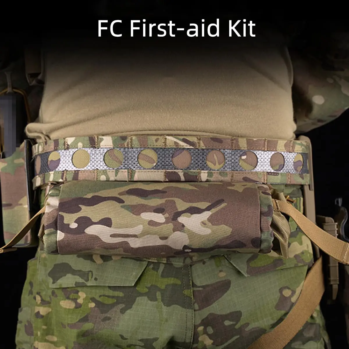 Tactical Roll IFAK Pouch for Battle Belt, Small Drop-Down First Aid Medical Pouch EMT Trauma Kit, Multifunction Utility GP Pouch