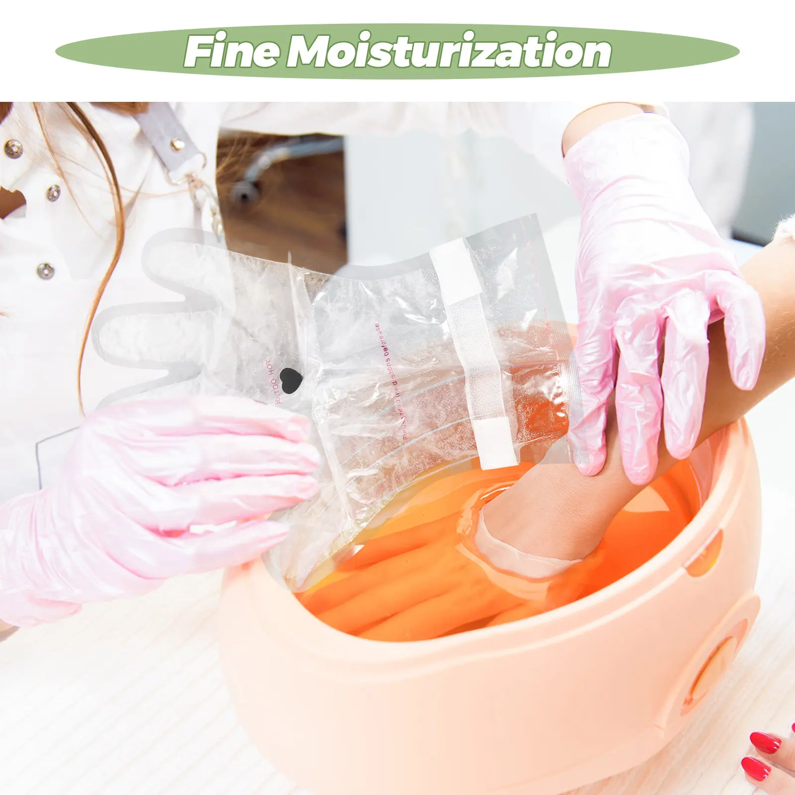 1Set Hand Foot Moisturizing Wax Mask Set Paraffin Gloves and Foot Bags for Soft Rejuvenated Skin All