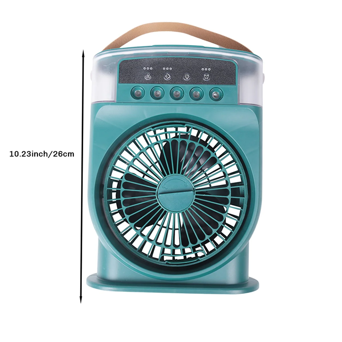 

Air Conditioner Fan USB Personal Air Cooler Mini Humidifier Misting Fan with 7 Colors LED Lights Portable Fan-GreenJAS