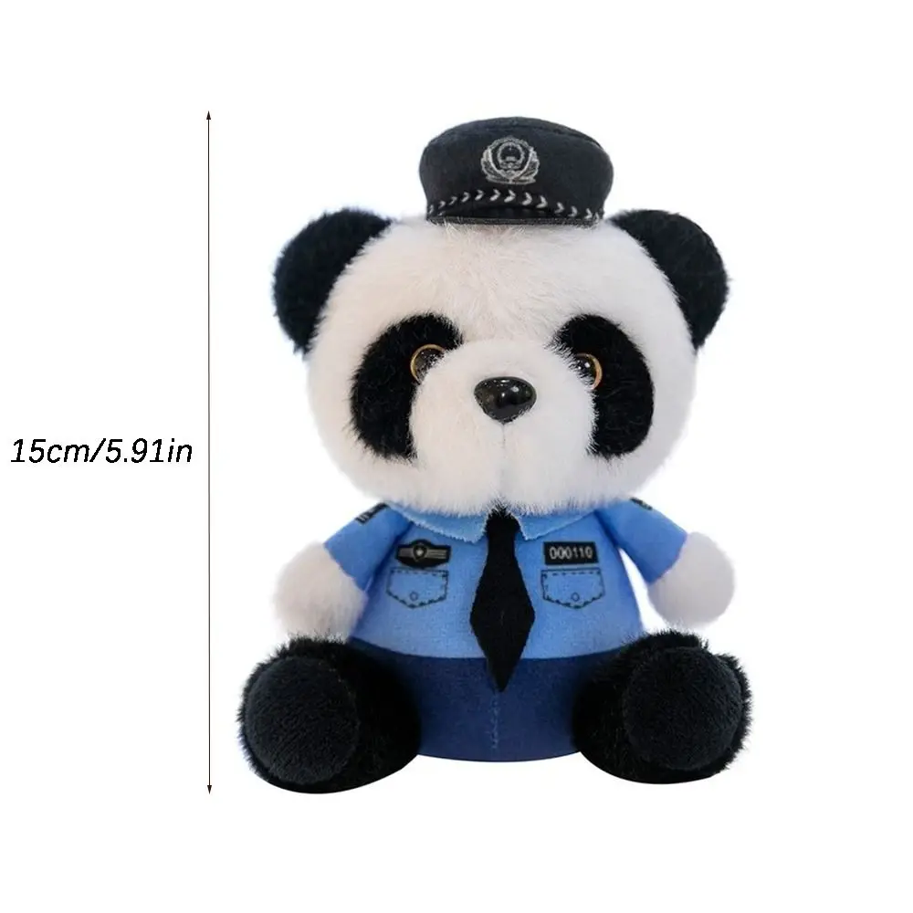 Chaveiro de Urso Policial de Trânsito em Estilo Cartoon, Patch Bordado, Pingente de Urso Uniformizado, Brinquedo de Pelúcia para Decoração de Mochila