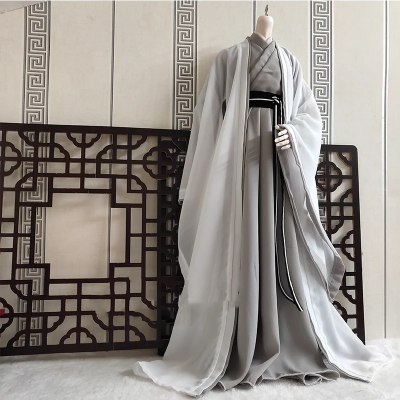 Chinese Ancient Suit coat  Long Dress Outfit  1/6 Scale Male Clothes Hanfu Robe Cosplay Clothes for 12inch Action Figure Toys