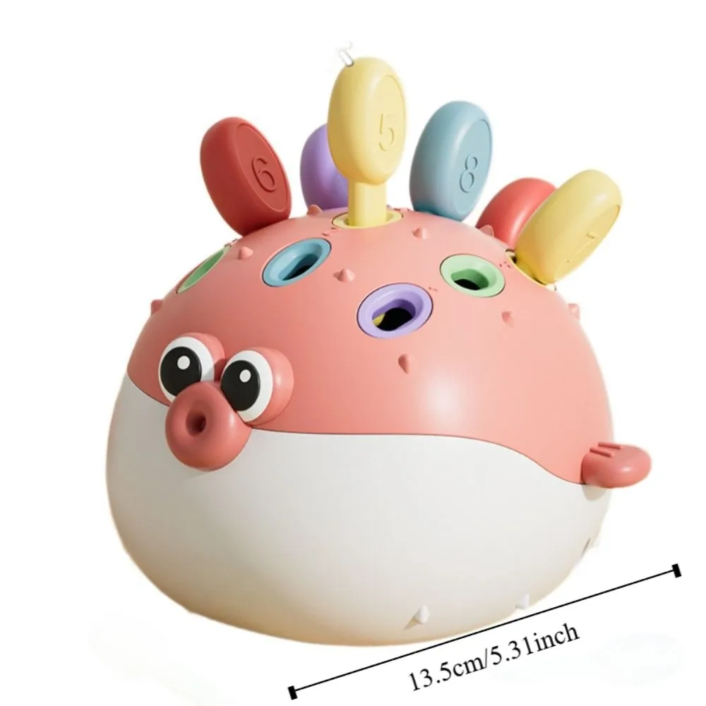 Plastic Focused Training Puzzle Toys Insertion Montessori Pufferfish Children's Toys Color Enlightenment Learning