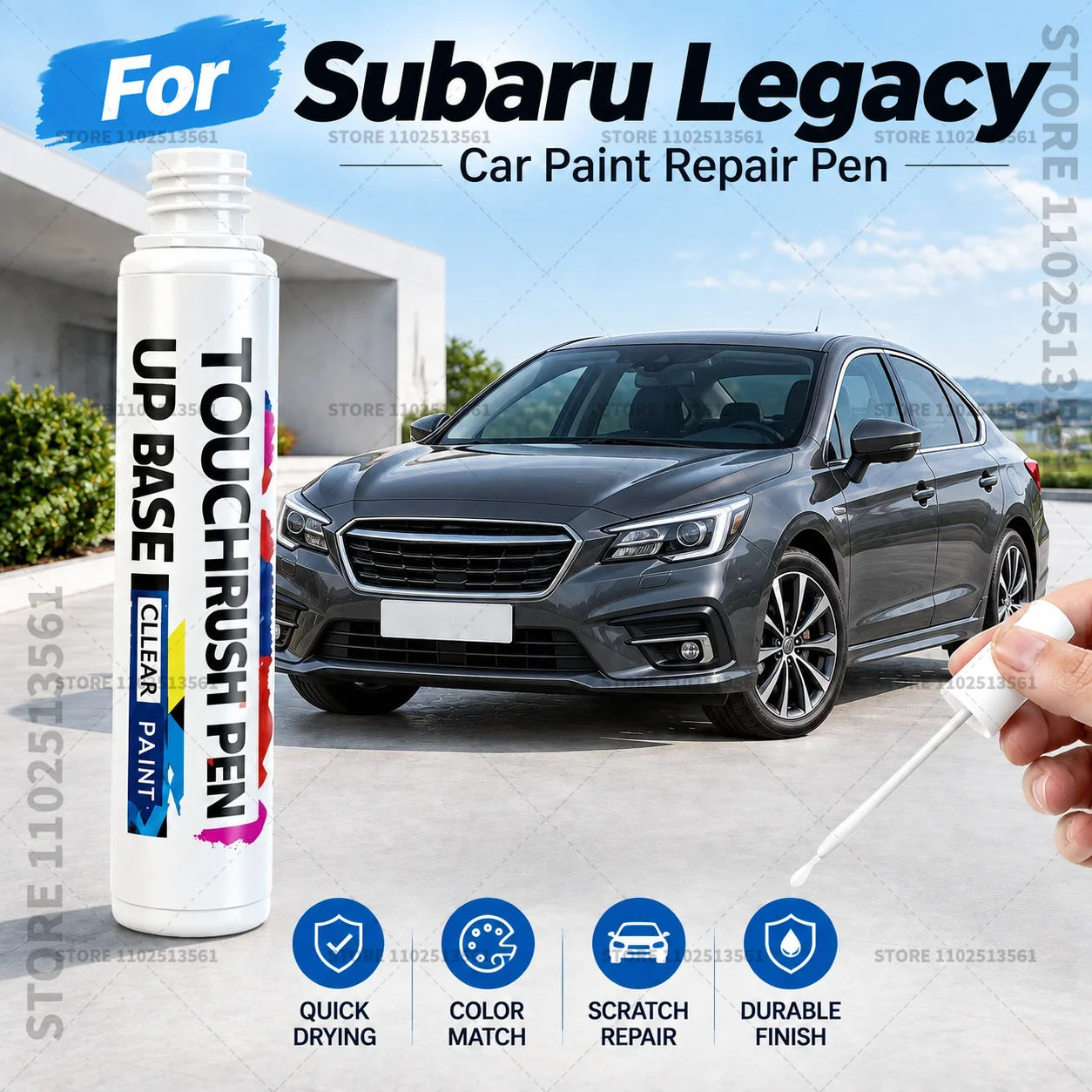 Car Scratch Remover Paint Pen Touch Up Marker for Auto Body Repair Door Bumper Fender Accessories For Subaru Legacy Black White