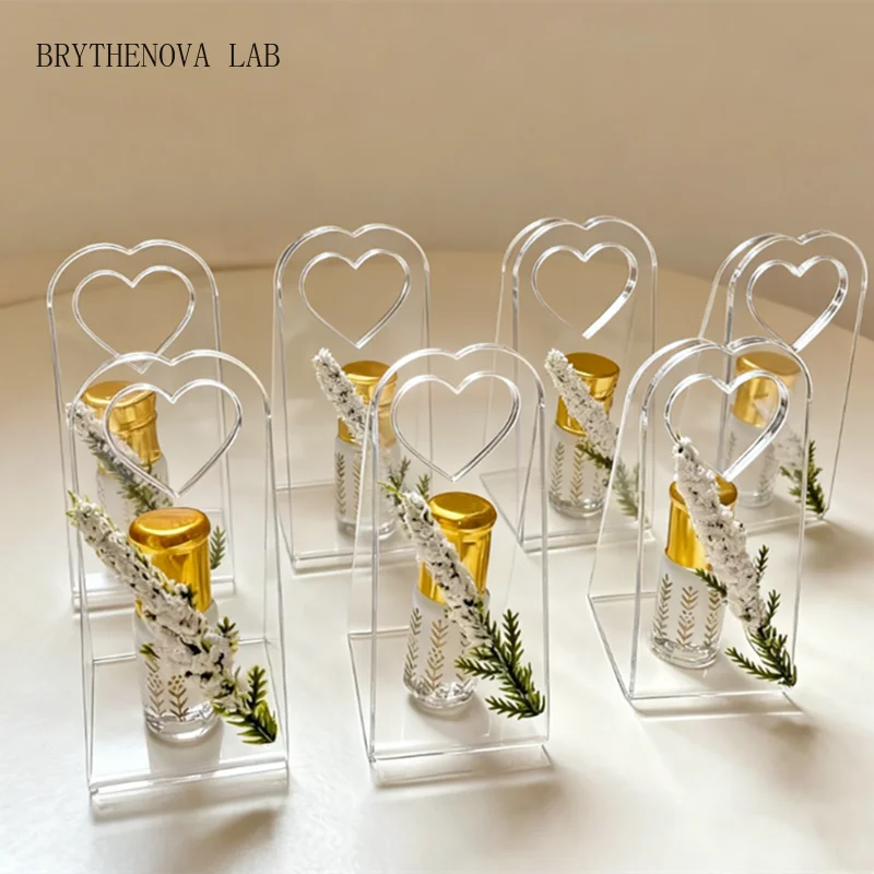 46pcs 10/18/ Professional Acrylic Transparent Gift Packaging Box Candy Love Decor Basket Bags Wedding Party Supplies