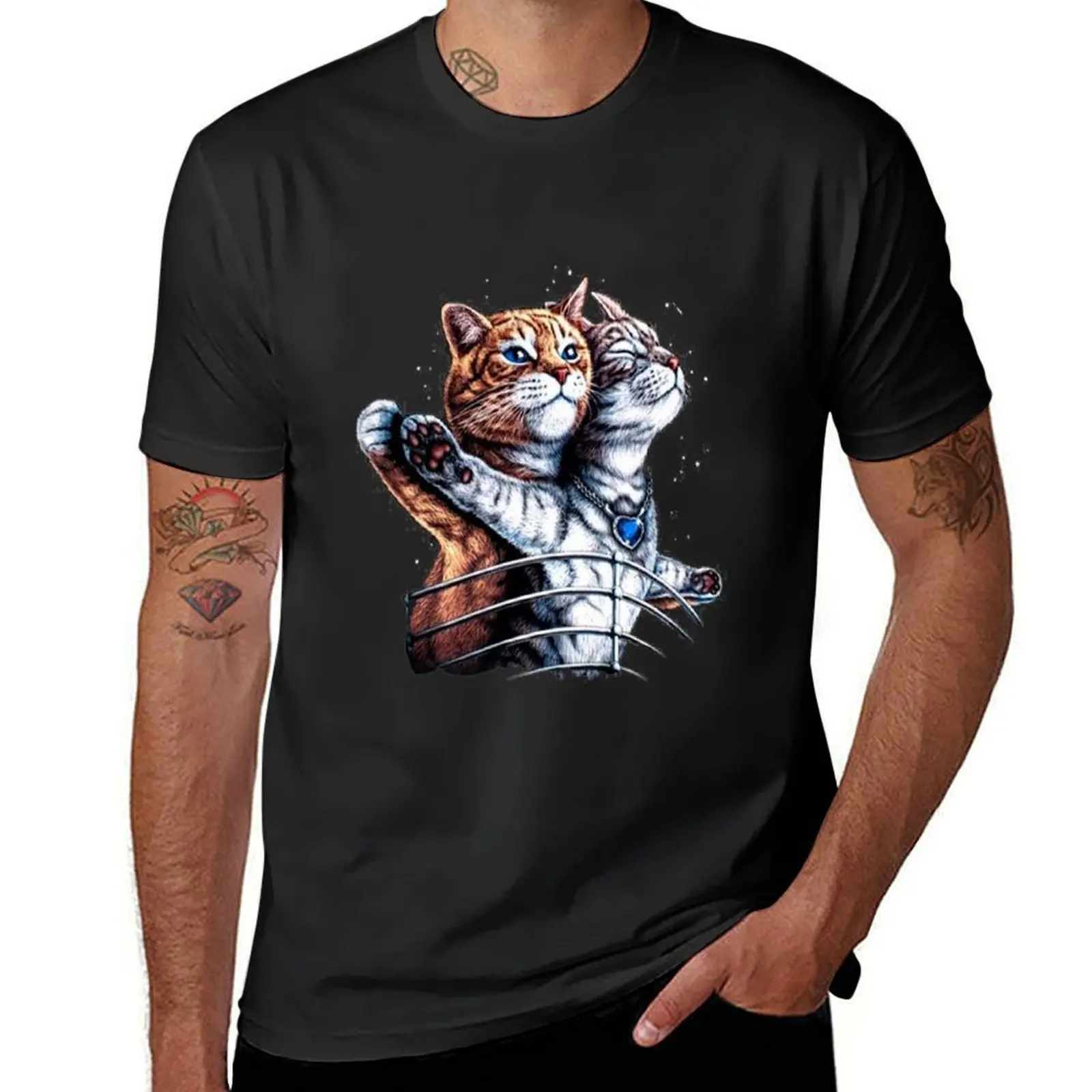 Titanic Cats T-Shirt summer tops vintage mens tall t shirts