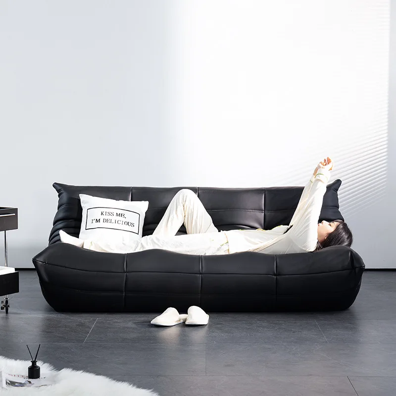 Sofa Togo Caterpillar Wypoczynek Małe mieszkanie Sypialnia Pokój dzienny Może leżeć Leniwa Sofa Kremowy styl Pojedynczy fotel rozkładany