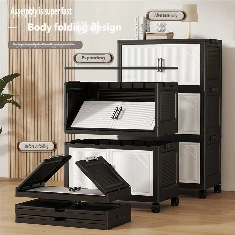 Thickened Multi-layer Storage Cabinet Home Living Room Mobile Organizer for Snacks Toys Miscellaneous Items Storage Cupboard image 6