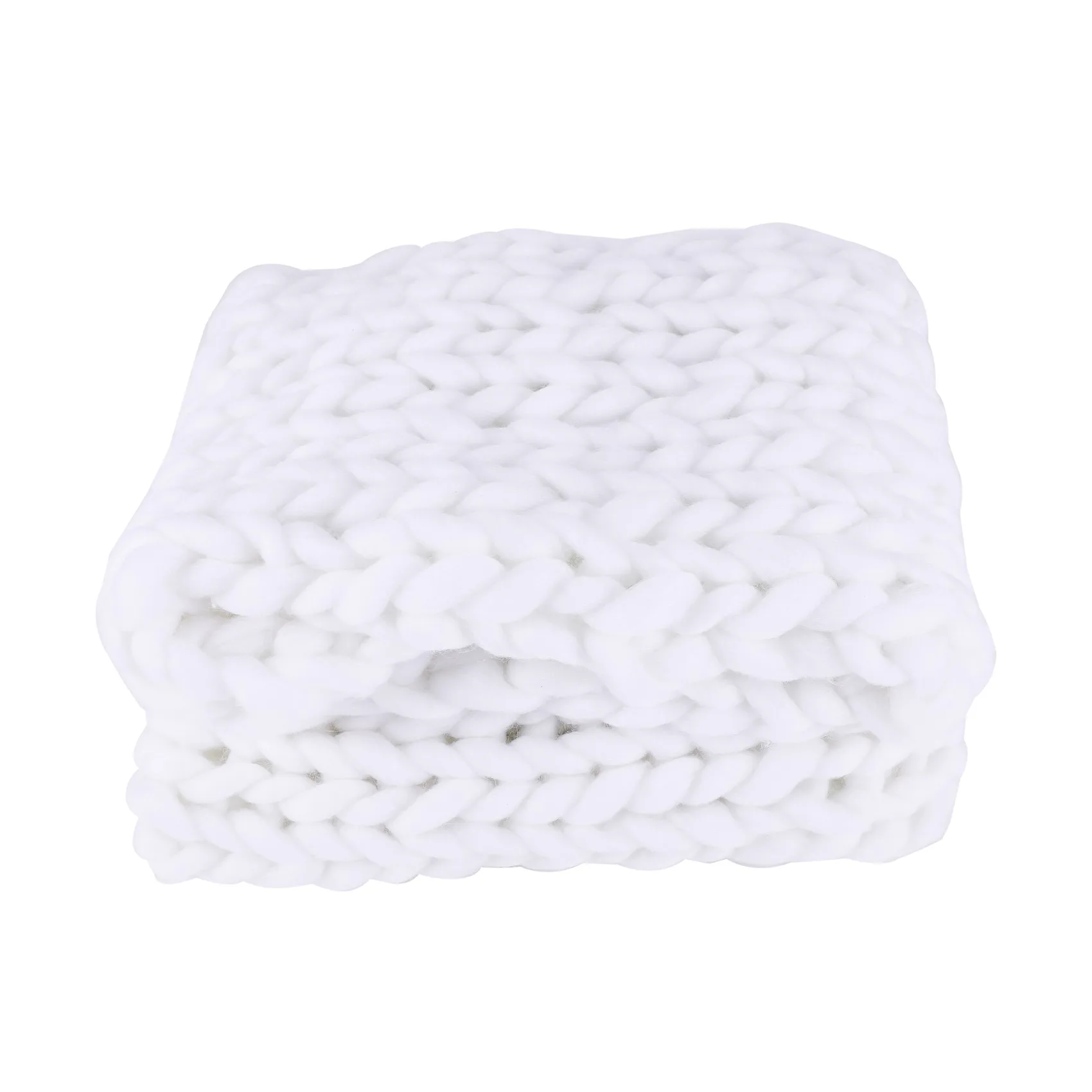80X100cm New Warm Handmade Chunky Knit Blanket Thick Home Bed Decor Limited Time Offer