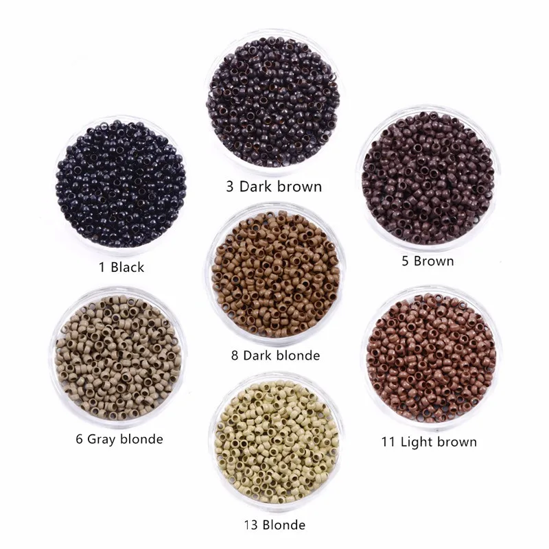 500pcs 3.0mm Nano Rings Copper Micro Beads for Nano I-Tip Hair Extensions Without Silicone Hair Extension Accessories
