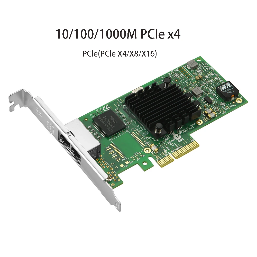 

2 Port RJ45 Gigabit Server Ethernet Card 10M 100M 1000Mbps PCIe X4 X8 X16 Lan Network I350AM2 Chip Convert Card Connect Adapter