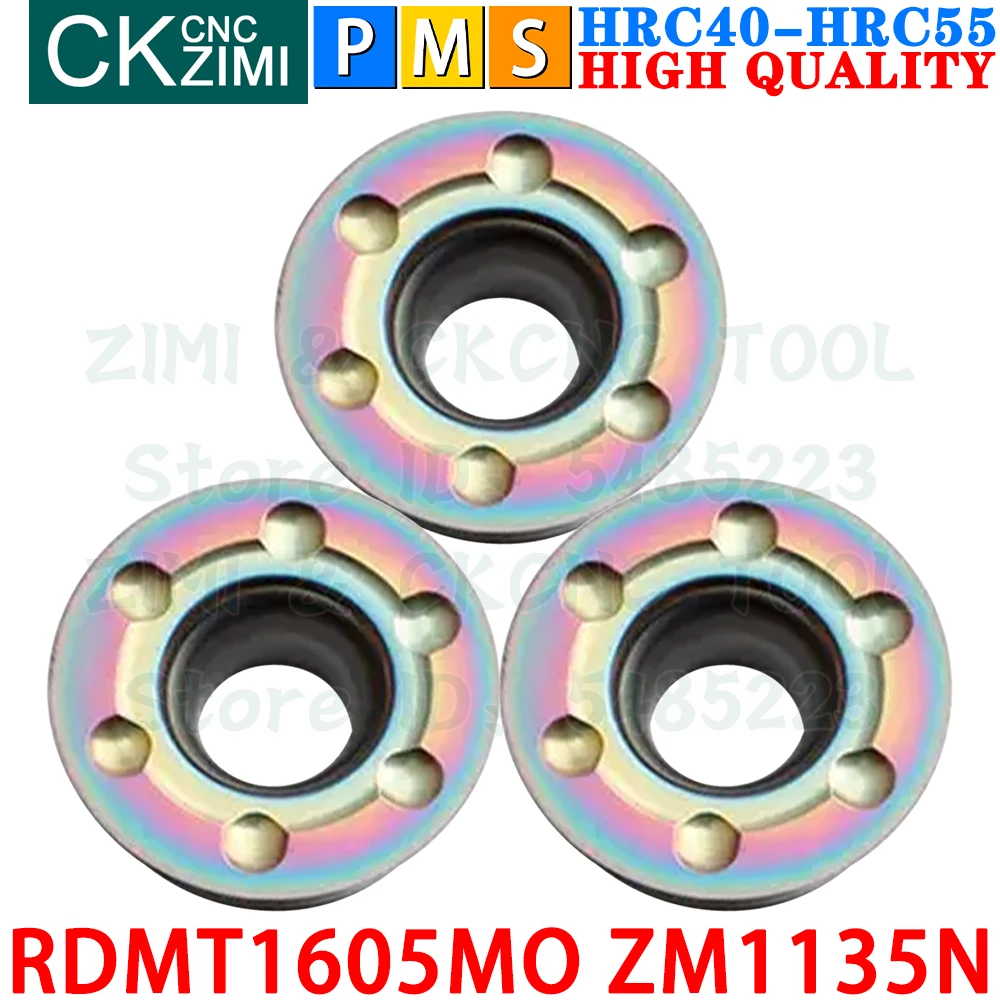 RDMT1605MO ZM1135N RDMT 1605 MO ZM1135N R8 เม็ดมีดคาร์ไบด์เครื่องมือเม็ดมีดกลึงภายนอกเครื่องมือตัดกลึงโลหะ RDMT1605 RDMT 1605MO TRS 8R CNC เครื่องกลเครื่องมือจัดทำดัชนี