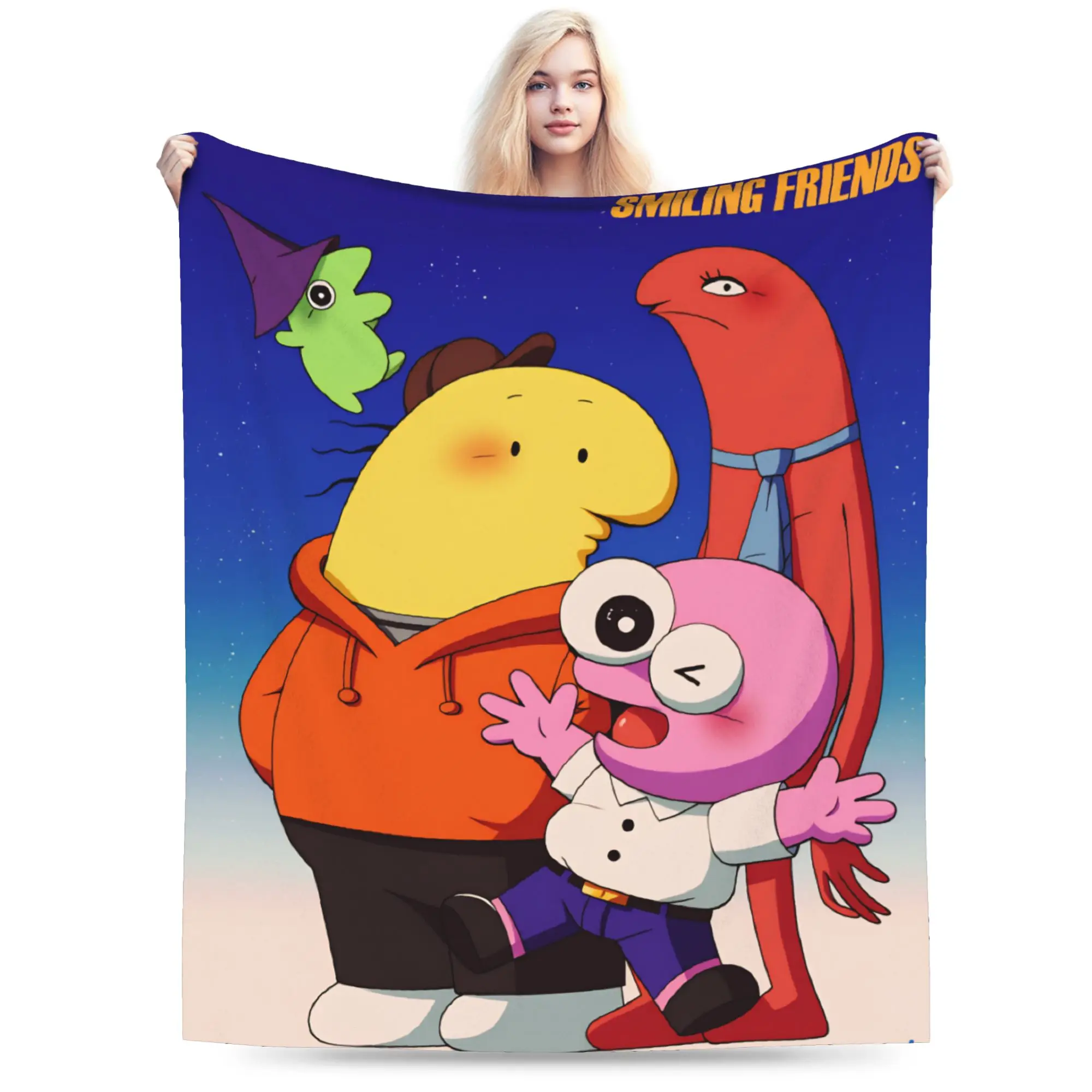 بطانية ناعمة للأطفال والكبار ديكور الأصدقاء المبتسمين بيم تشارلي رمي بطانية الفانيلا المفرش لديكور المنزل غطاء سرير أريكة #1