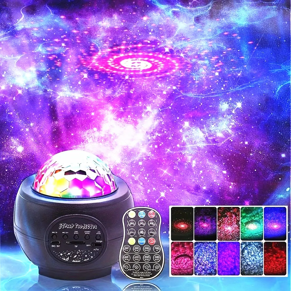 Star Projector Galaxy Projector Bedroom music speakers and night light Sleeping atmosphere light Night Light Projector Home deco