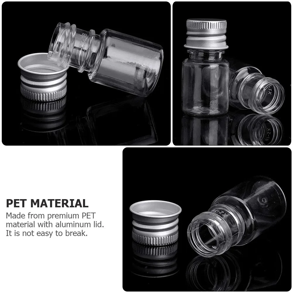 

5Pcs Transparent Plastic Bottles Food-Grade Pet Material Leak-Proof Travel Containers Plastic Bottles Transparent Container