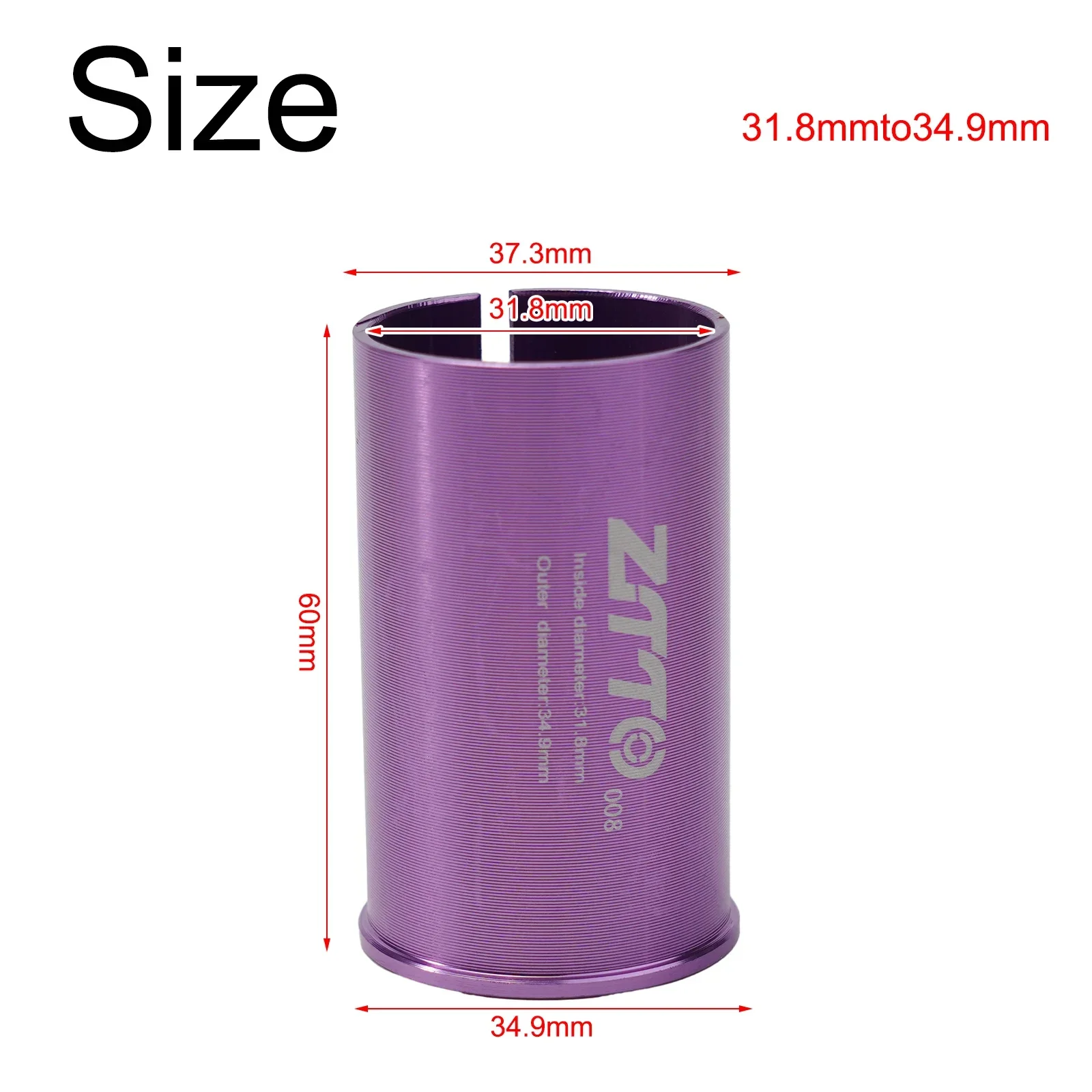 Enhanced Durability 34 9 to 31 8 Bike Seat Tube Adapter High quality Aluminum Alloy Seat Post Shim Tube Sleeve Reducer