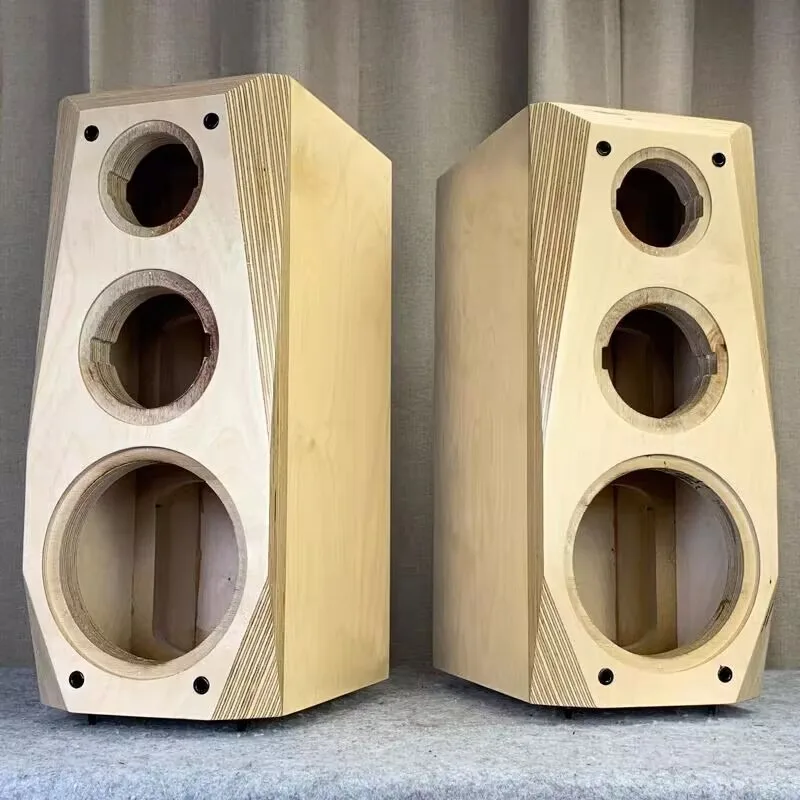 Haut-parleur coudé à trois voies en bois massif, 6.5 pouces, 8 pouces, boîte vide, haut-parleur de Test pour voiture