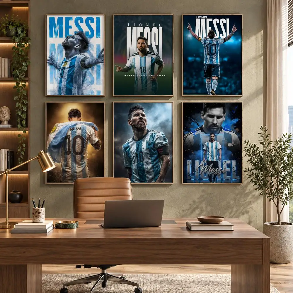 Lionel Messi Poster HD Waterproof Wall Decal for Study, Living Room & Garage, Great Gift for Fans