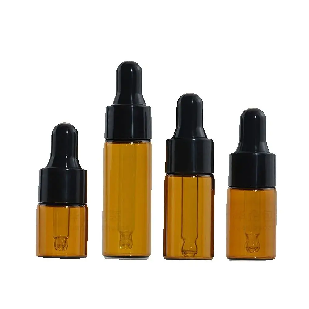 

1ml 2ml 3ml 5ml 10ml 15ml 20ml Mini Dropper Bottles Empty Essential Oil Bottles Glass Sample Vial Brown Amber Aromatherapy