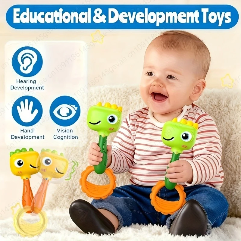 لعبة خشخيشة تفاعلية للرضع للشباب - ألوان باستيل ناعمة للعب الحسي وتطوير المهارات الحركية للأطفال الصغار #2