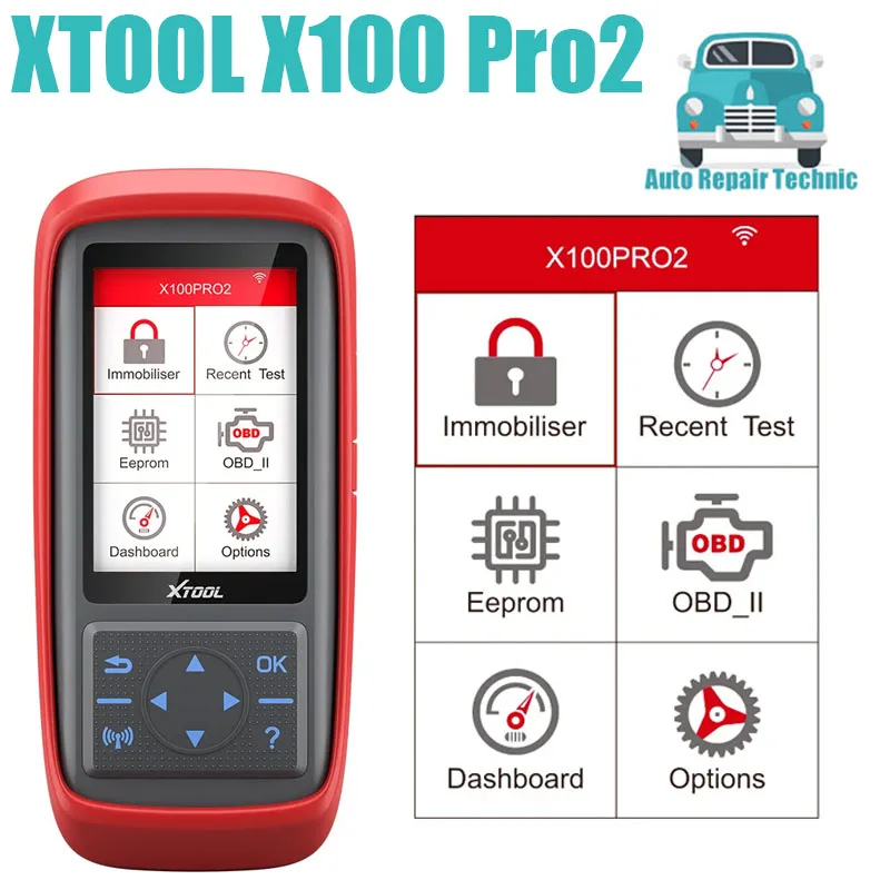 

XTOOL X100 Pro2 OBD2 Automotive Scanner Key Programmer with EEPROM Adapter Code Reader Car Diagnostic Tools Lifetime Free Update