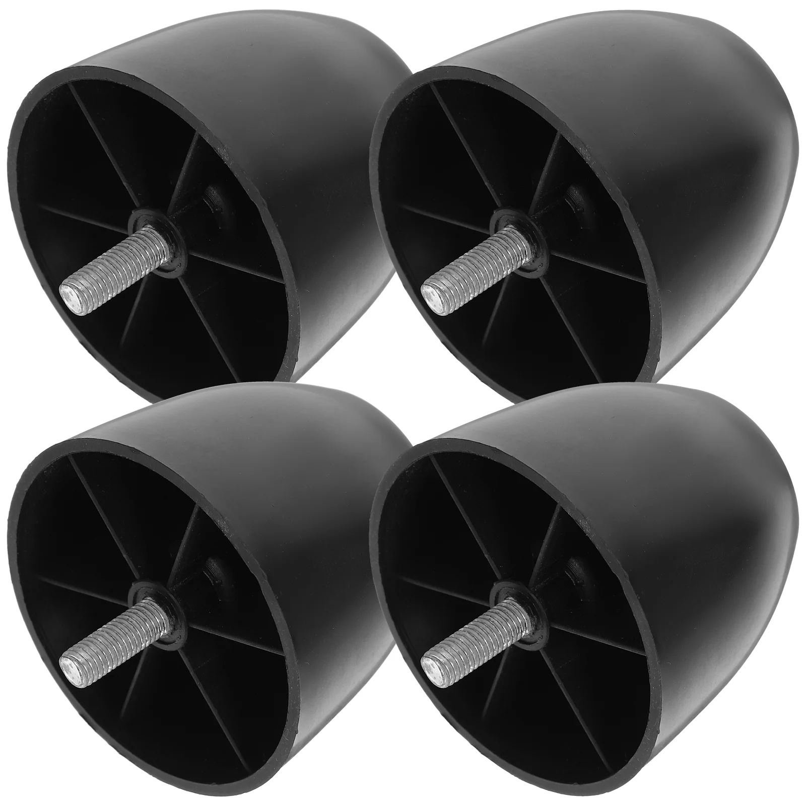 

4 Pcs Round Sofa Legs Furniture Feet 72x60 M8x20 Plastic Adjustable Bed Support Easy Installation Versatile Use Home