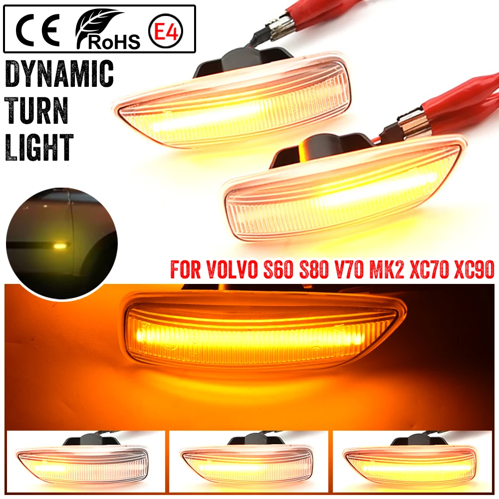 

1999-2006 For Volvo S80 MK1 (TS.XY) Side Mirror Sequential Lamp Blinker Indicator LED Dynamic Turn Signal Light