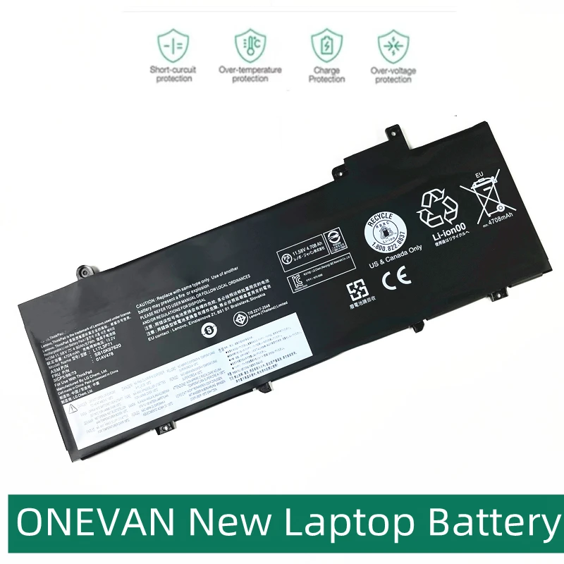 

ONEVAN T480S L17L3P71 New Battery For Lenovo ThinkPad 01AV478 01AV479 01AV480 SB10K97620 SB10K97621 L17L3P71 L17M3P71 L17S3P71