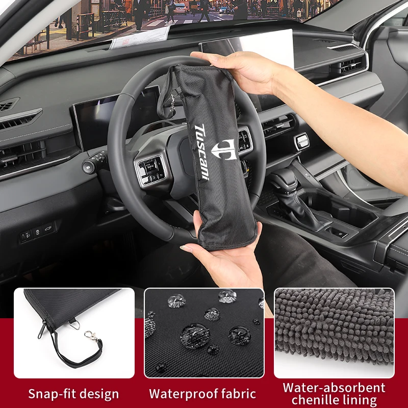Car Umbrella Organizer Oxford Chenille Storage Cover Valve Core For Hyundai N Line Performance I20 IX35 I30 Sonata Elantra view 5