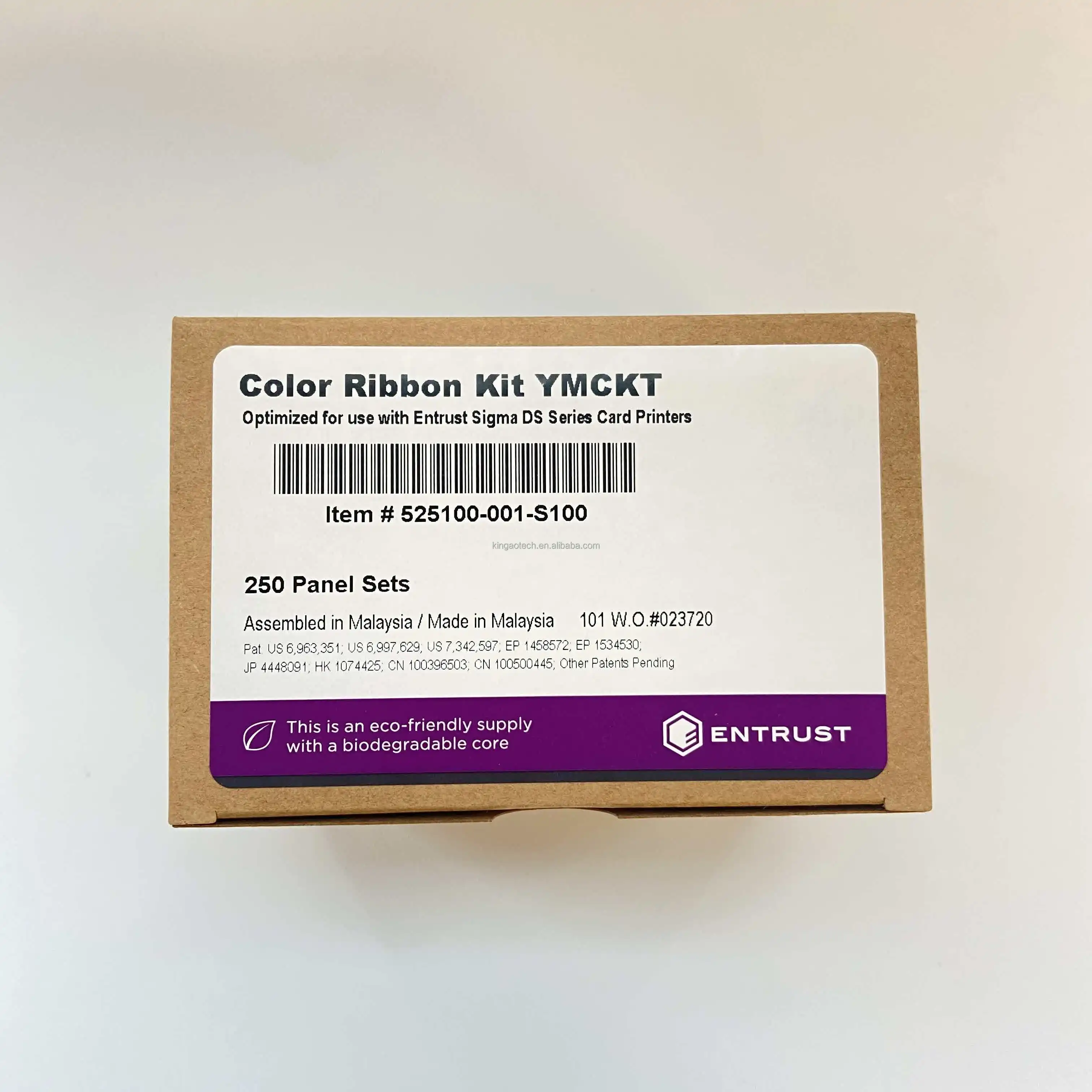 Datacard 525100-001-S100 Resin Ribbon Compatible YMCKT Color Ribbons for Sigma DS Card Printers