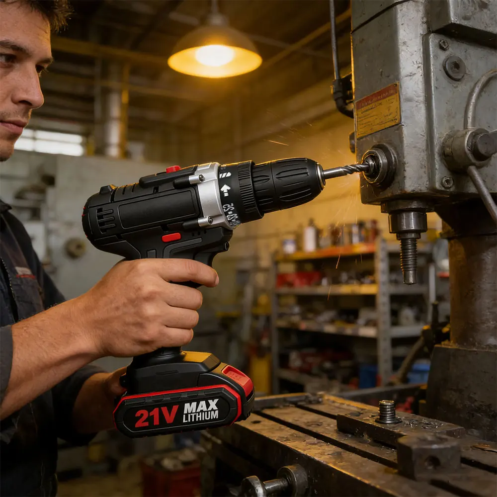 

21V Cordless Impact Drill Electric Screwdriver Electric Hammer Drill Mini Wireless Hand Drill Lithium-Ion Battery Power Tools