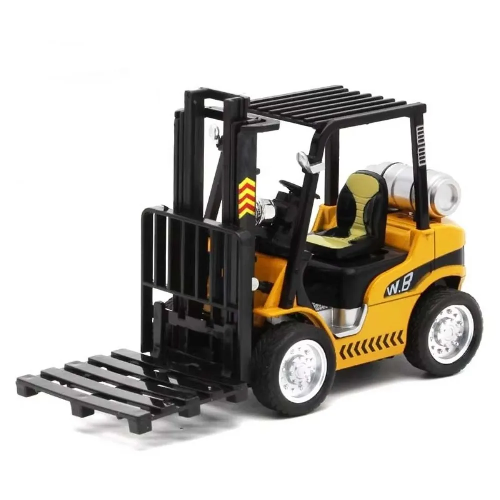 

1:24 Scale Forklift Model Car Diecast Metal Warehouse Lift Truck Simulation Crane Toy Pull Back Sound Light