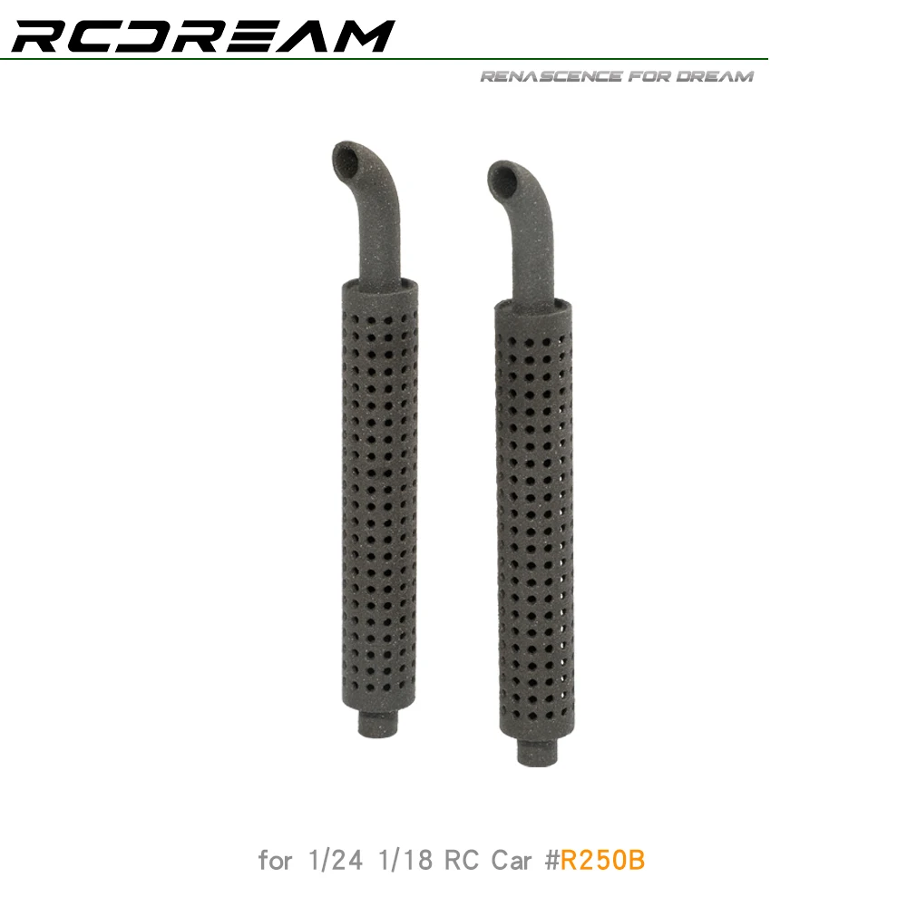 RCDream 1/24 1/18 Stack Exhaust Pipes for FMS FCX24 SCX24 Truck RC Pickup Crawler DIY Upgrade Opiton Decoration Parts #R250B