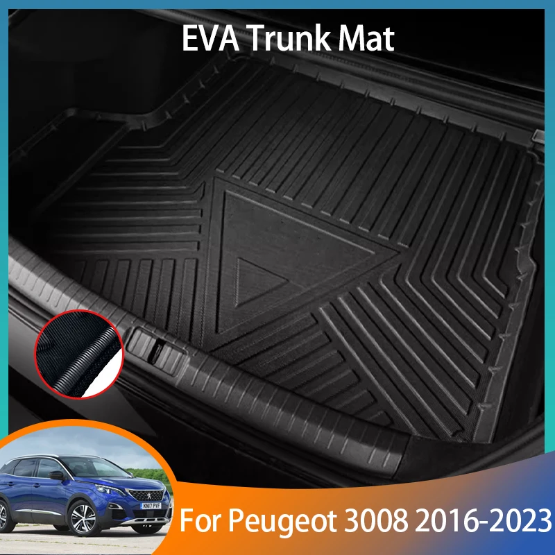 

Auto Trunk Mats for Peugeot 3008 2016 2017 2018 2019 2020 2021 2022 2023 P84 Waterproof Carpet Tray Liner Cargo Boot Storage Pad